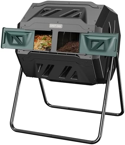 East Oak 43-Gal Dual Chamber Compost Tumbler