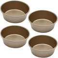 4Pcs Mini Cake Pan Set Small Round Cake Pan Set Cake 4.3 Inch Round