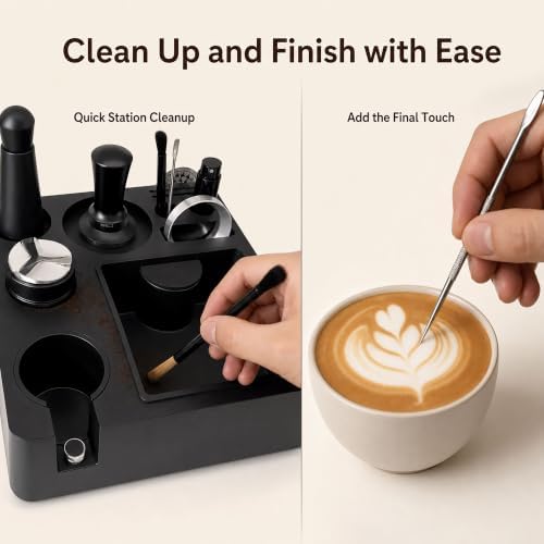54mm Espresso Accessories Kit, 9-Piece Set with Knock Box & Tamping