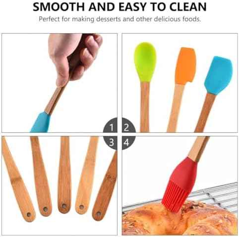 Silicone Baking Tool Set, Oil Brush and Cream Spatulas for Cake