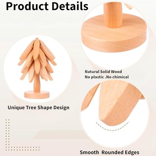 Foldable Black Walnut Wooden Trivet Set – 4 Heat-Resistant Trivets