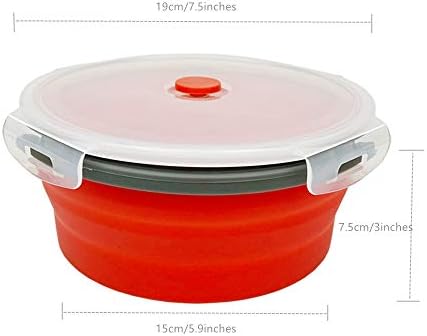 CARTINTS 1200ml Large Collapsible Food Containers Silicone Lunch
