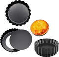 4 Inch Egg Tart Molds with Removable Bottom, 12 Packs EggTart Mold