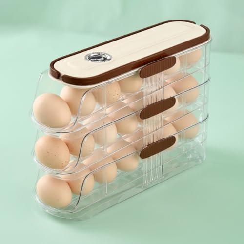 Kitchen Egg Container Organizer Holder Drawer Dispenser With Clear