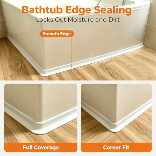 Water Barrier for Sink,Shower Threshold Water Dam Barrier,Waterproof