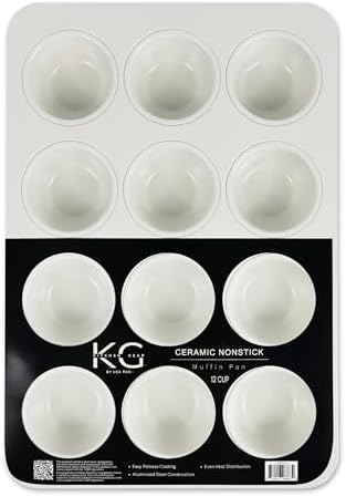 Kitchen Gear by USA Pan Nonstick Ceramic 12-Cup Muffin Pan