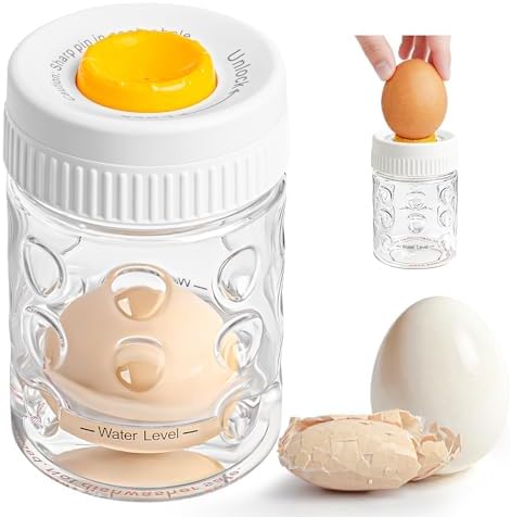 2 in 1 Egg Peeler with Piercer, White