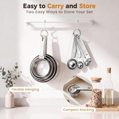 11 PCS Measuring Cups and Spoons Set with Funnel & Mini Spoons for