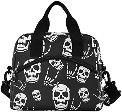 Gothic Skeleton Insulated Lunch Bag Reusable Lunch Tote Bag Cooler Bag