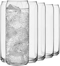 Libbey Classic Slim Beer Can Glasses, 12.5 oz Tall Drinking Glasses