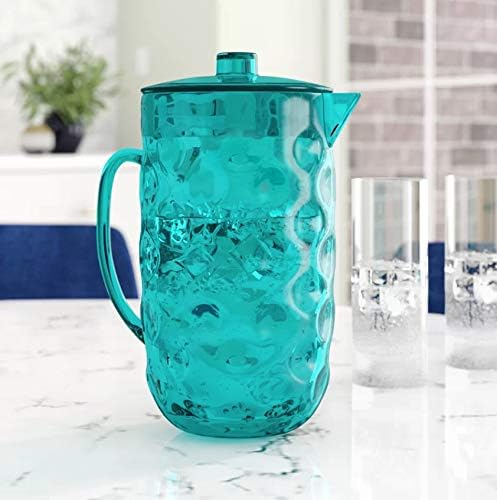 QG Acrylic Plastic Pitcher with Lid BPA Free - Great for Iced Tea &