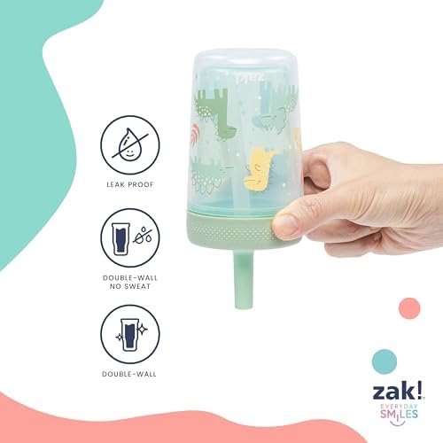 Zak Designs Dino and Bubble Bay Capri 9oz Leak-Proof Toddler Cups