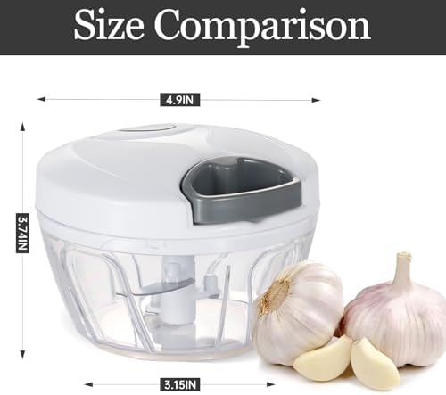 Cambom 550ml Manual Food Chopper, White