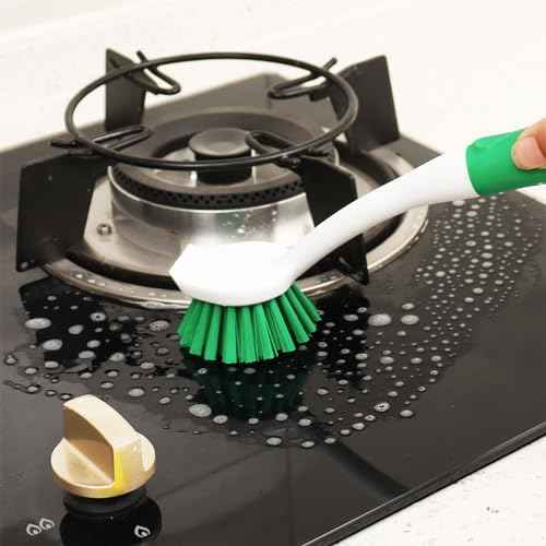 2 Pack Green Dish Brush with Handle