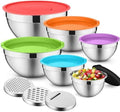 P&P CHEF Mixing Bowls with Lids Set of 6, Nesting Salad Bowl