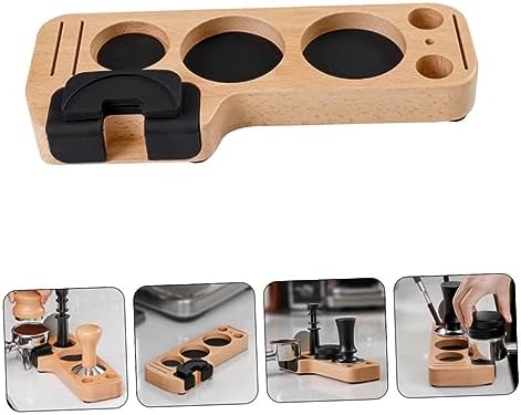 Coffee Powder Tamper Base Stand Wooden Holder for Espresso Tools