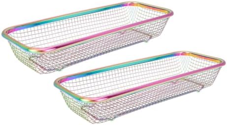 Stainless Steel Utensil Basket 2pcs for Spoons Forks Cabinet