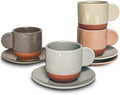 Mora Ceramic Mini Espresso Cups Set of 4, 3oz - Tiny Italian Inspired