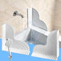 2 Pack Silicone Bathtub Splash Guard, 5° Slope Self-Draining Shower