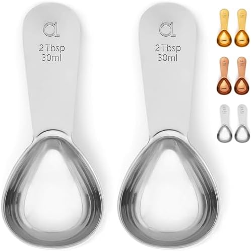 Coffee Scoop (Set of 2) - 2 Tablespoon Stainless Steel Measuring