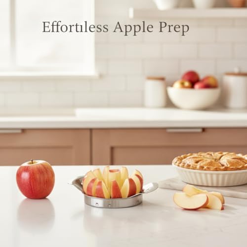 Apple Slicer Corer, Stainless Steel Fruit Wedger for Snacks and Pie