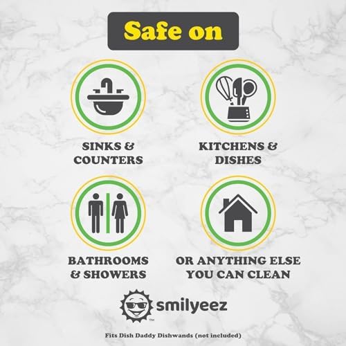 Smilyeez Dish Brush Refill for Dish Daddy Dishwand, 2 Pack