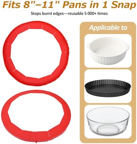 1.1lb Pie Weights and 50 Pcs Parchment Papers with Adjustable Silicone