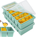 1/2 Cup Silicone Freezer Molds with Lid, Soup Container Style Ice Cube