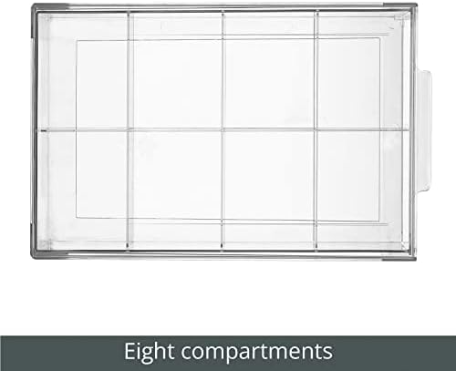 mDesign Plastic Kitchen and Pantry Organizer with Divided Drawer