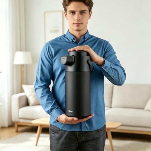 Tiken Airpot Coffee Dispenser with Pump - Coffee Carafes for Keeping