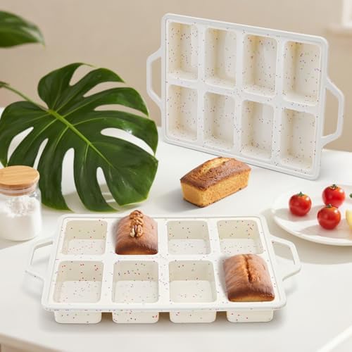 2 Pack Silicone Mini Loaf Pans, Reinforced Metal Frame