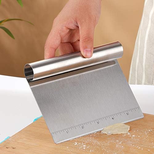 Pastry Bench Scraper,Scraper with measurements,Stainless Steel