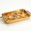 Rectangle Spanish Paella Pan, Stainless Steel Seafood Lobster Plate