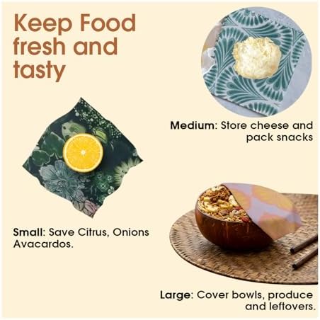 Hive & Seal Beeswax Wraps, Small Medium Large
