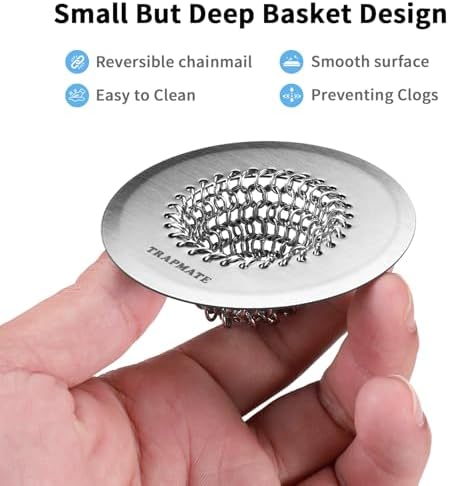 TRAPMATE Bathtub Stopper Drain Strainer Kit, Easy Clean Tub Shower
