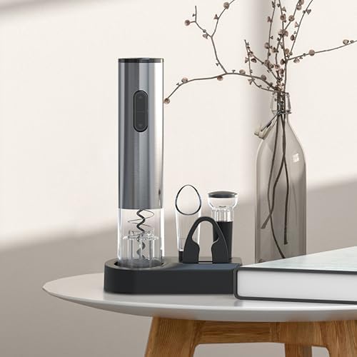 PEIPU Electric Wine Opener Set, Battery Operated 5-in-1 Wine Gifts for