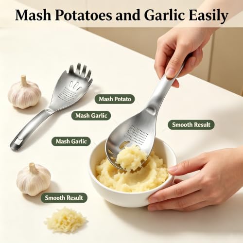 5-in-1 Stainless Steel Cooking Spoon, Multifunctional Stainless Steel