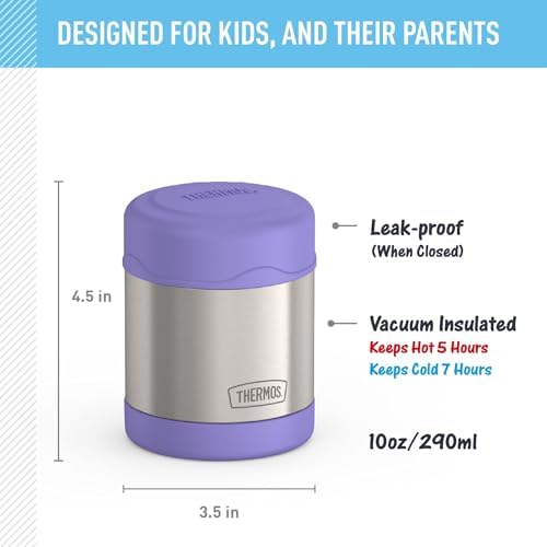THERMOS FUNTAINER Kids Food Jar, 10oz, Purple