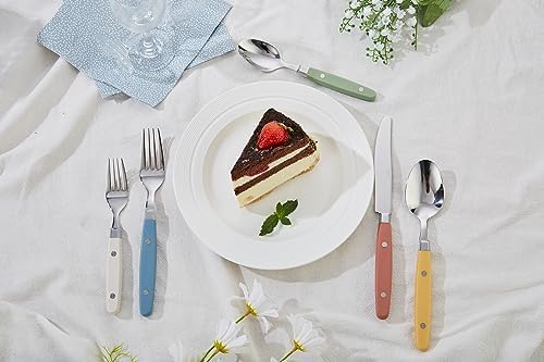ANNOVA Silverware Set, Retro/Rivet Colorful Stainless Steel Tableware