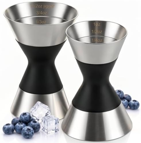 Marsui 2 Pcs Stainless Steel Double Jigger for Bartending, Measuring