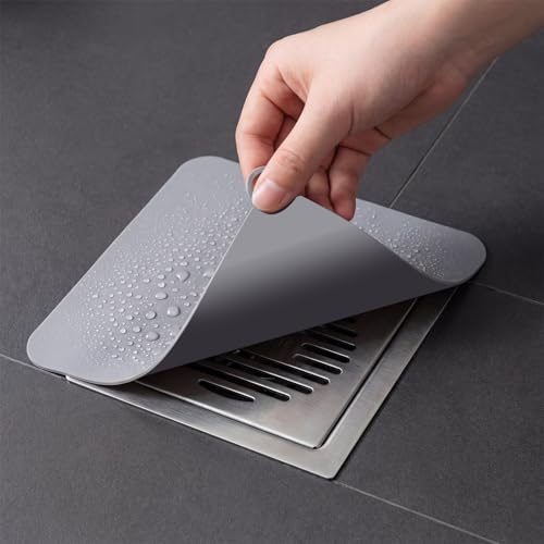 JJUNW 2Pack Silicone Tub Stopper, 8 x 8 Inch Drain Covers to Keep Bugs