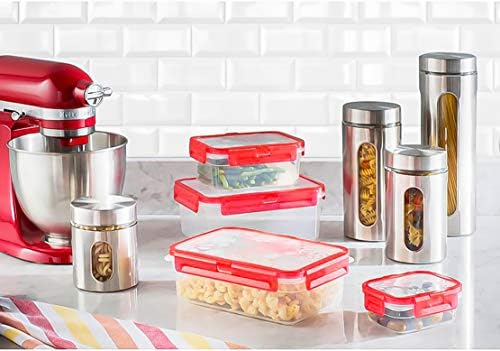 Quality 4pc Stainless Steel Canister Set for Kitchen Counter with