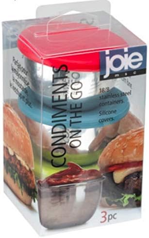 Joie Condiments On The Go, Mini Stainless Steel Containers with