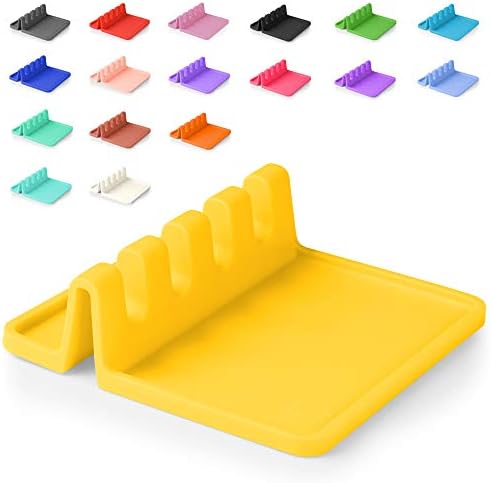 Zulay Kitchen Silicone Utensil Rest, Yellow