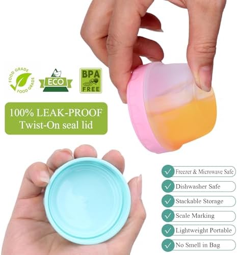 TOUWMX 12 Pack Salad Dressing Container, 2oz Small Condiment