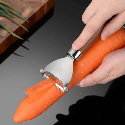 3 Pieces/set Stainless Steel Vegetable and Fruit Wood Peeler Apple