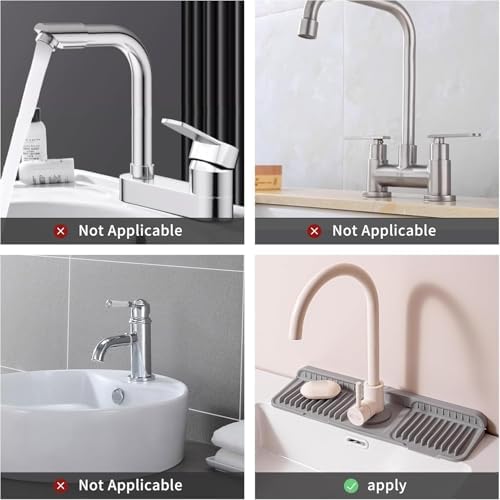 Folding Faucet Mat for Kitchen Sink Upgraded Premium Silicone Splash