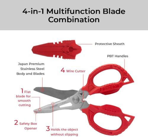 VAMPLIERS 6.3" Multipurpose Utility Scissors Made in Japan Stainless