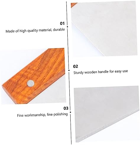 Stainless Steel Dough Flour Powder Scraper Cutter with Wood Handle