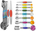 Stainless Steel Magnetic Measuring Spoons Set of 8, 7 Nesting Magnetic